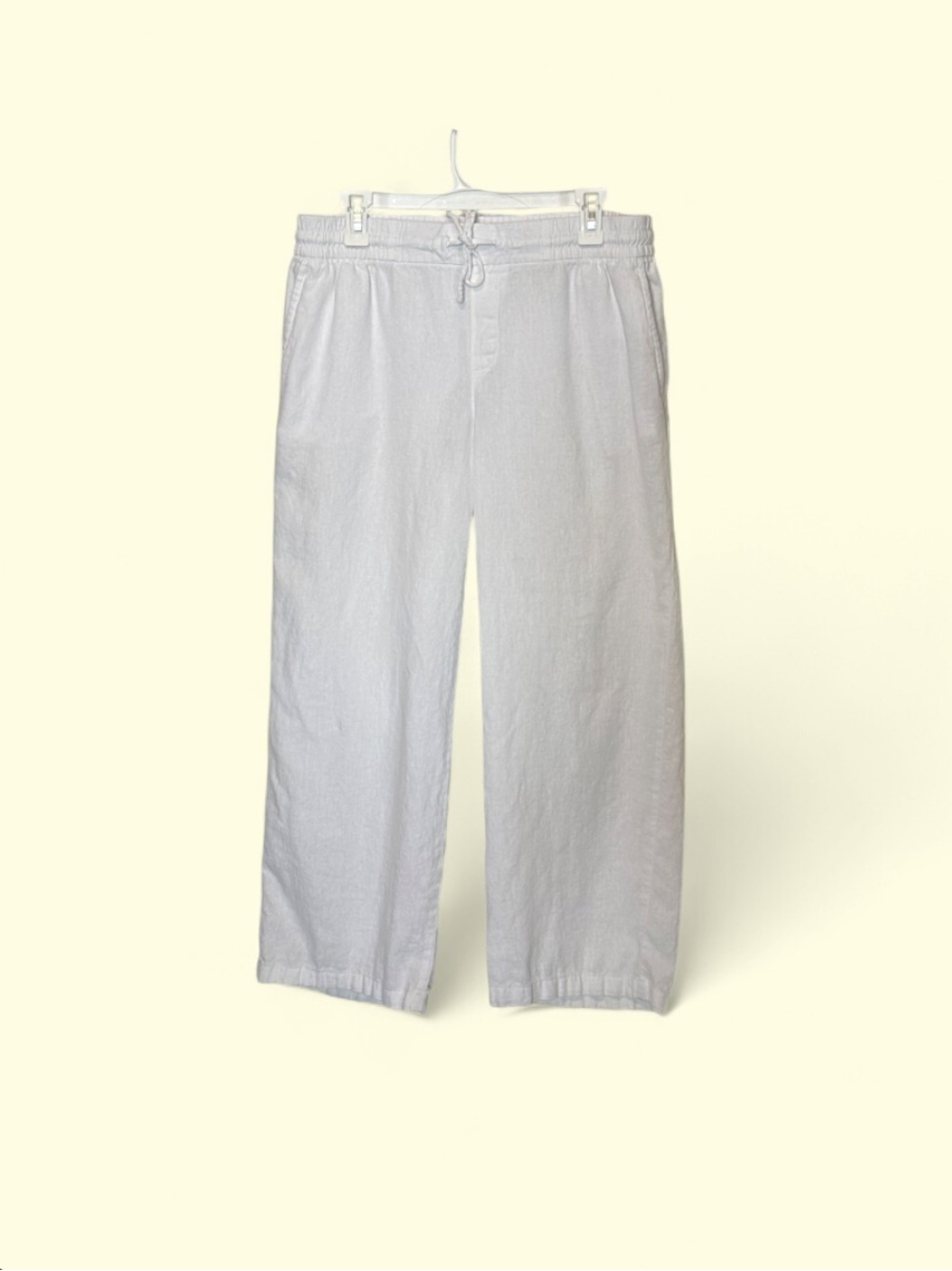 Old Navy white linen blend coastal beach wide leg pants